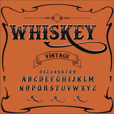 Viski yazı tipi yazı tipi komut dosyası vintage komut dosyası yazı tipi vektör yazı etiketleri için ve herhangi bir türü tasarımları
