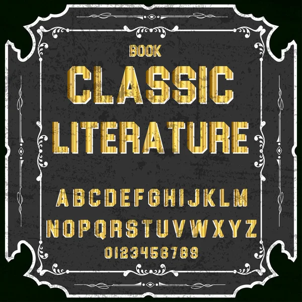 Písmo Script klasického literatura vintage script vektorové písmo řez pro popisky a jakýkoliv typ designs.jpg — Stockový vektor