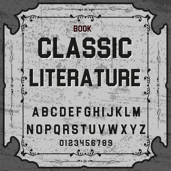 Lettertype Script-lettertype klassieke literatuur vintage script lettertype-Vector lettertype voor labels en elk type designs.jpg — Stockvector