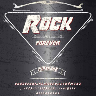 Yazı tipi yazı komut dosyası rock forever - vintage komut dosyası yazı tipi-Etiketler için vektör yazı ve herhangi yazın tasarımlar