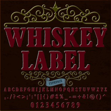 Yazı tipi komut dosyası yazı viski etiket vintage komut dosyası yazı tipi vektör yazı için-etiket ve herhangi bir türü tasarımları