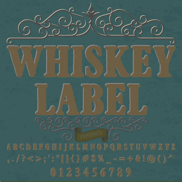 Komut dosyası yazı tipi Basma harf viski etiket vintage komut dosyası yazı tipi vektör yazı etiketleri için ve herhangi bir türü tasarımları