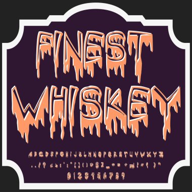 Komut dosyası yazı tipi yazı en iyi viski vintage komut dosyası yazı tipi-vektör yazı etiketleri için ve tüm tasarımlar yazın