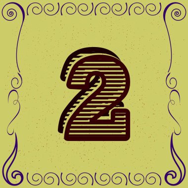 Vintage tarzı yazı tipi alfabe yazı yazı