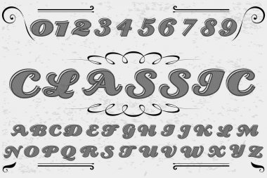 komut dosyası el işi vektör hat yazı tipi Basma harf, vektör, Etiketler, illüstrasyon, mektuplar, grunge, grafik, afiş, vintage tasarım dekorasyon ile