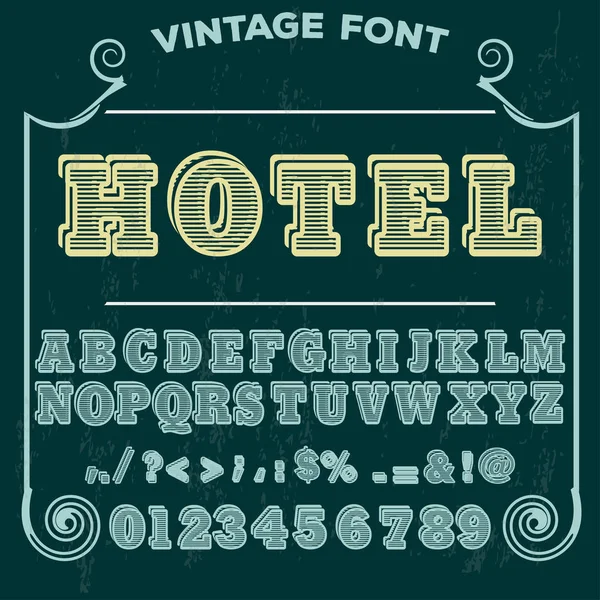 Font Handwritten Vector Calligraphic Vector Vintage Alphabet Vector Script Font — Stock Vector
