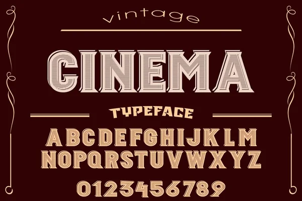 Vintage Betűtípus Kézműves Vektor Script Ábécé Design Kézzel Ecsettel Régi — Stock Vector