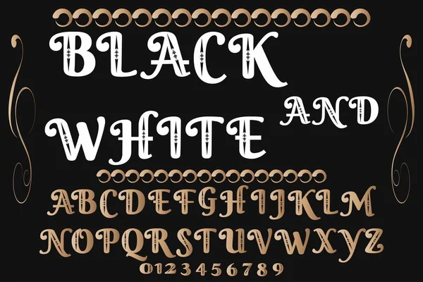 Vintage Font Handcrafted Vector Script Alphabet Design Handwritten Brush Retro — стоковый вектор