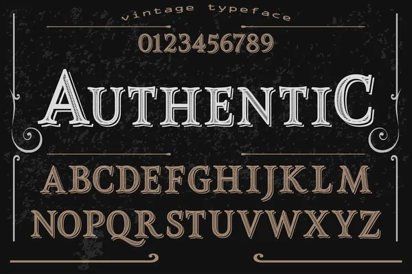Vintage Font Alfabeto Escritura Vectorial Hecho Mano Diseño Escrito Mano Gráficos Vectoriales