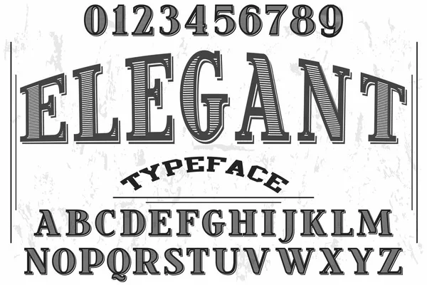 Vintage Lettertype Handgemaakt Vector Script Alfabet Ontwerp Handgeschreven Borstel Retro — Stockvector