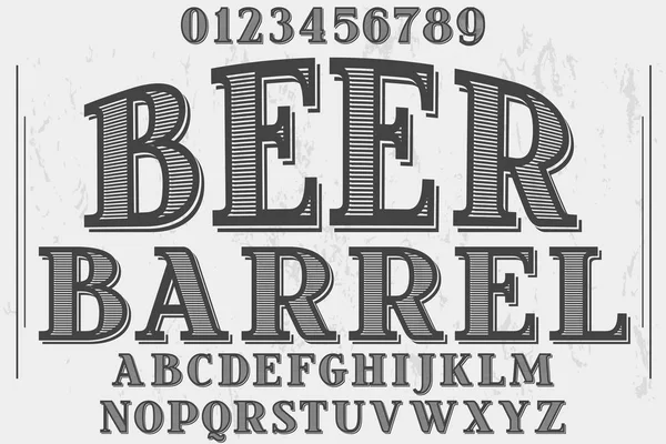 Vintage Font Handgjorda Vektor Script Alphabet Design Handskrivna Borste Retro — Stock vektor