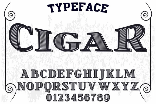 Alphabet Script Vectoriel Artisanal Police Vintage Conception Manuscrite Pinceau Rétro — Image vectorielle