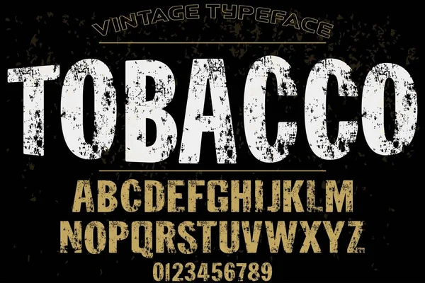 Vintage Fonte Artesanal Alfabeto Script Vetorial Design Manuscrito Escova Retro — Vetor de Stock