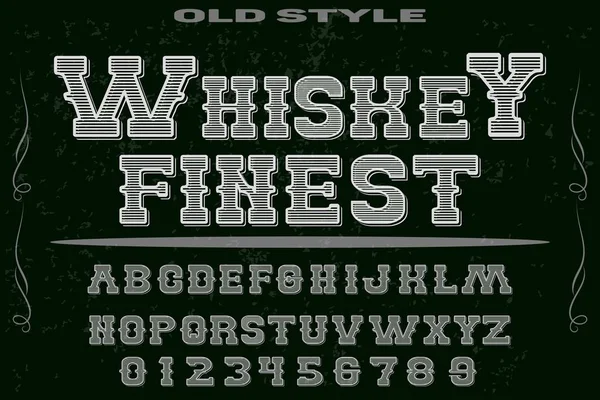 Vintage Font Alfabeto Escritura Vectorial Hecho Mano Diseño Escrito Mano — Vector de stock