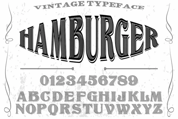 Vintage Schrift Handgefertigte Vektor Skript Alphabet Design Handgeschrieben Pinsel Retro — Stockvektor