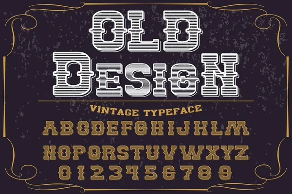 Vintage Schrift Handgefertigte Vektor Skript Alphabet Design Handgeschrieben Pinsel Retro — Stockvektor