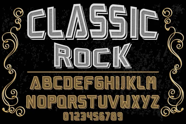 Vintage Font Alfabeto Escritura Vectorial Hecho Mano Diseño Escrito Mano — Archivo Imágenes Vectoriales