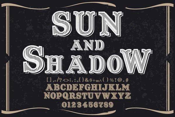 Vintage Font Alfabeto Escritura Vectorial Hecho Mano Diseño Escrito Mano — Vector de stock