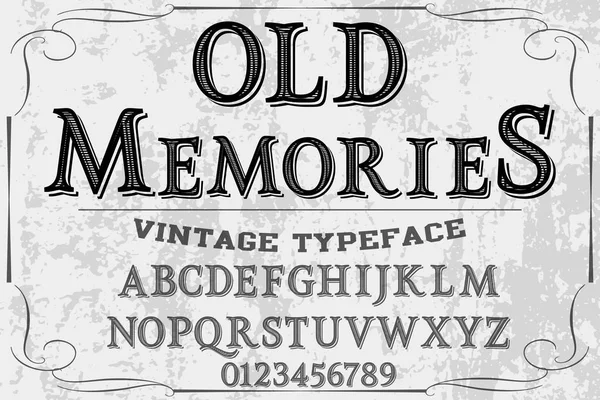 Vintage Font Alfabeto Escritura Vectorial Hecho Mano Diseño Escrito Mano Ilustraciones De Stock Sin Royalties Gratis