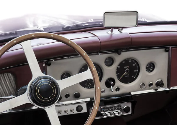 Dashboard van oude oldtimer — Stockfoto