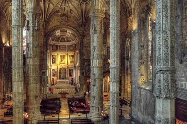 Jeronimos 수도원의 내부 — 스톡 사진