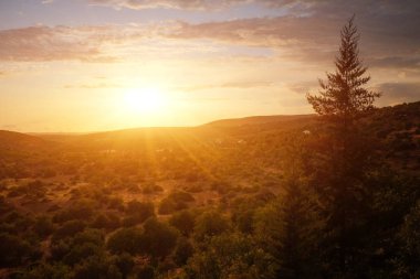gün batımında kırsal kırsal 
