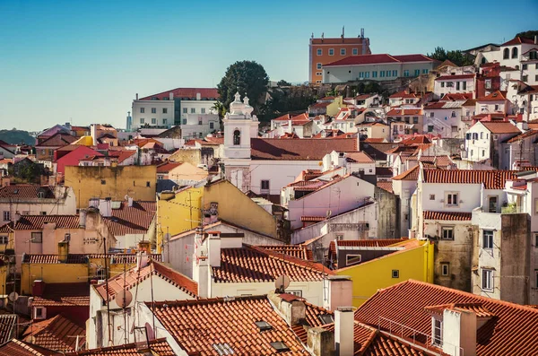 Uitzicht Vanaf Lissabon Typische Wijk Alfama — Stockfoto