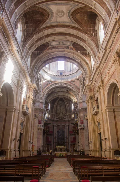 Navata Principale Del Monastero Mafra Portogallo — Foto Stock