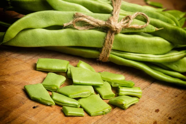 Gebundene grüne Bohnen — Stockfoto