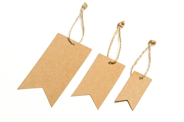 Three carton label for notes — Stock Photo, Image