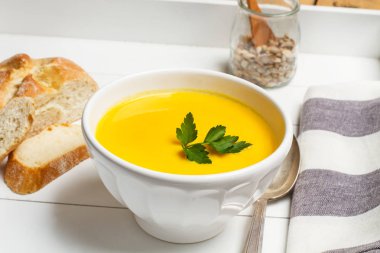 Marş için balkabağı çorbası