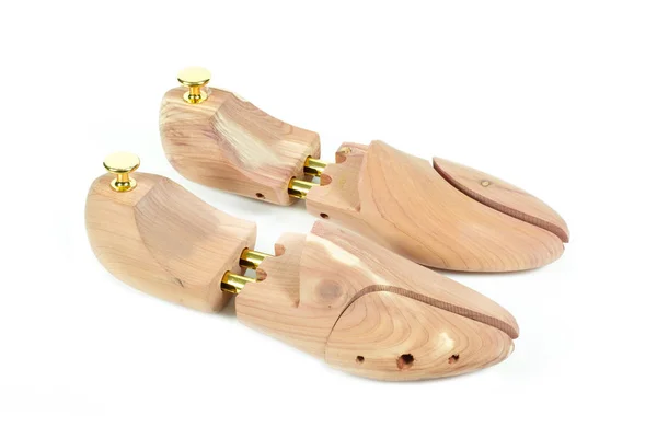 Última Sapatos Mens Aromatic Cedar Sapato Madeira — Fotografia de Stock