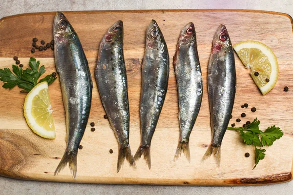 Fresh Sardines Ready Cook Good Dish — Stock Photo, Image