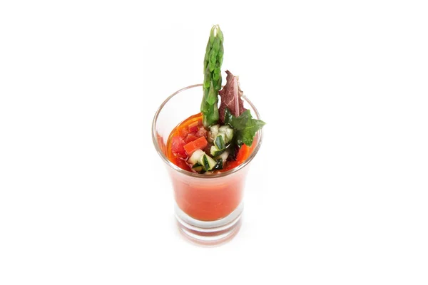 Bicchiere Gazpacho — Foto Stock