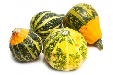 Doğal yeşil ve turuncu küçük kabak 