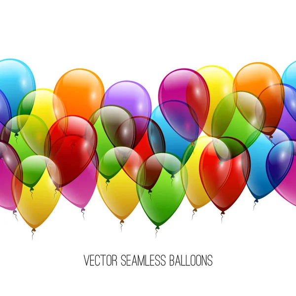 Palloncini festivi vera trasparenza. Illustrazione vettoriale EPS 10 — Vettoriale Stock