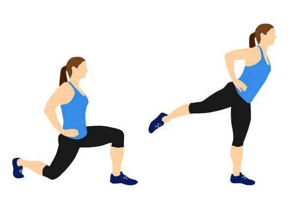 Fitness Oefening Voor Betere Training Lunges — Stockfoto