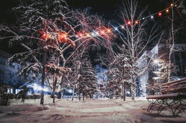 Akşam Noel kasabası