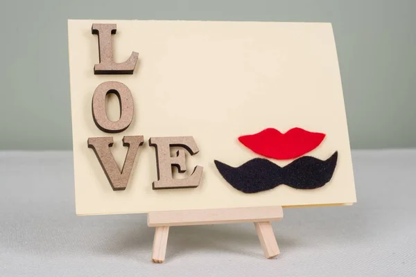 Fondo de San Valentín con cartas de amor, tarjeta de felicitación para pareja hombre-mujer — Foto de Stock