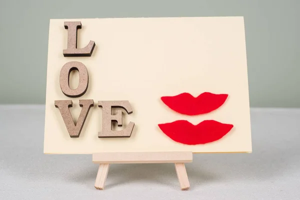 Fondo de San Valentín con cartas de amor, tarjeta de felicitación para pareja mujer-mujer — Foto de Stock