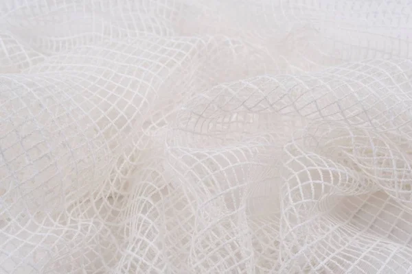Malha de tecido é branco, textura, fundo, padrão . — Fotografia de Stock
