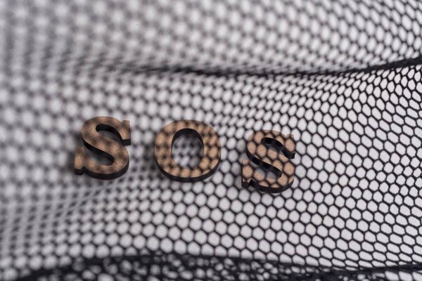 Abstract image of person in trouble. SOS