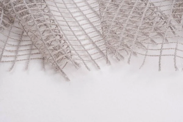 Plasa de țesătură este albă, textură, fundal, model . — Fotografie, imagine de stoc