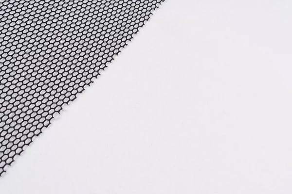 Abstract background black mesh cloth with small cells, texture, background, pattern, copy space. — Stock Photo, Image