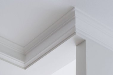 Ceiling moldings in the interior, intricate corner clipart