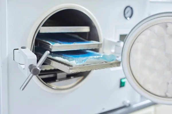 Sterilization of medical dental instruments in autoclave