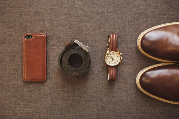 Men accessories. Accessories for the groom on the wedding day. — Stock Photo, Image