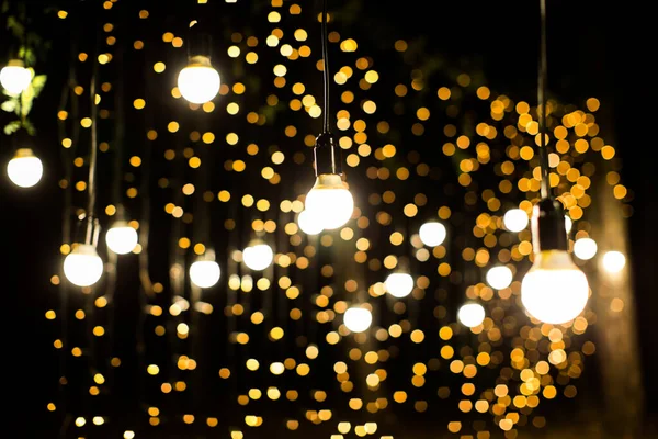 Lights and lanterns in the night. Bokeh. — Stock Photo, Image