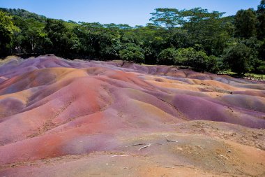 mauritius Adası'chamarel yedi renkli topraklar.
