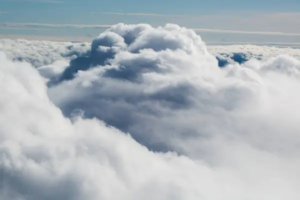 View of the clouds from the plane window. — Stock Photo, Image